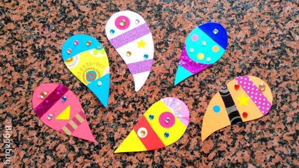 carnival mask for kindergarten craft paper feathers