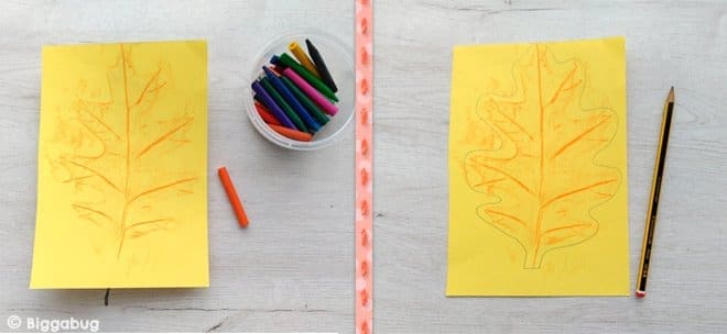 Leaf rubbing garland step 1 -Tea Time Monkeys