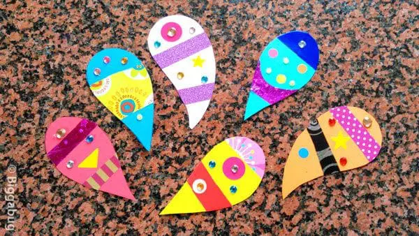 carnival mask for kindergarten craft paper feathers