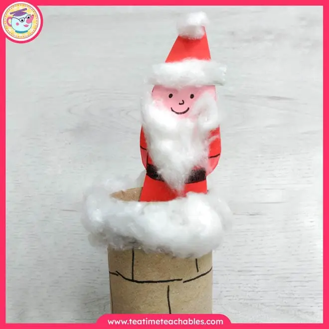 Peekaboo Santa in the Chimney Craft