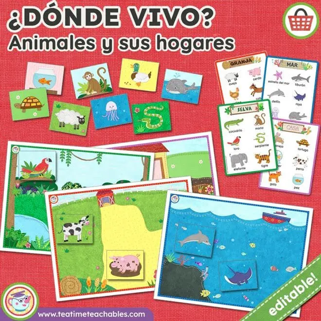 ¿DÓNDE VIVO? Juego de Animales y su Entorno