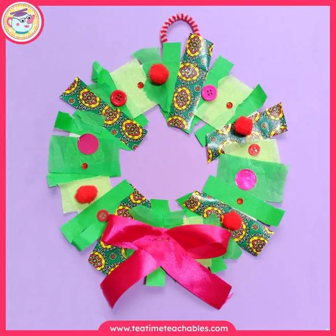 Easy Christmas Wreath Craft for Preschoolers