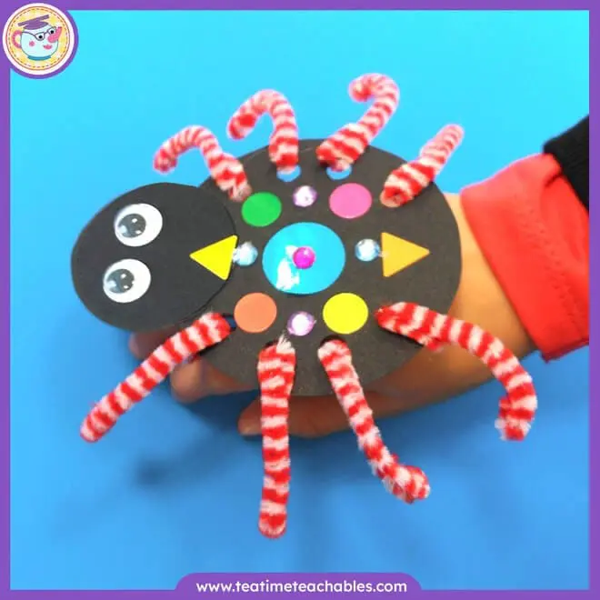 Araña de Papel – Títere de Mano