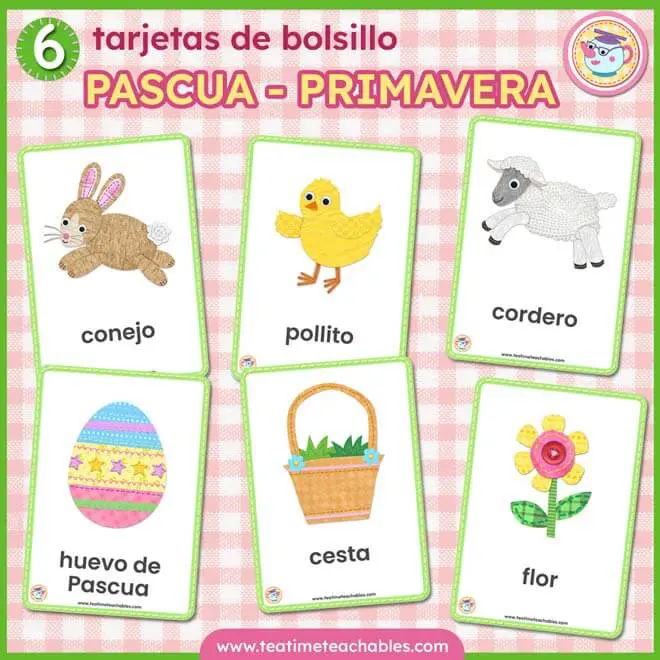 Tarjetas Didácticas de Primavera-Pascua