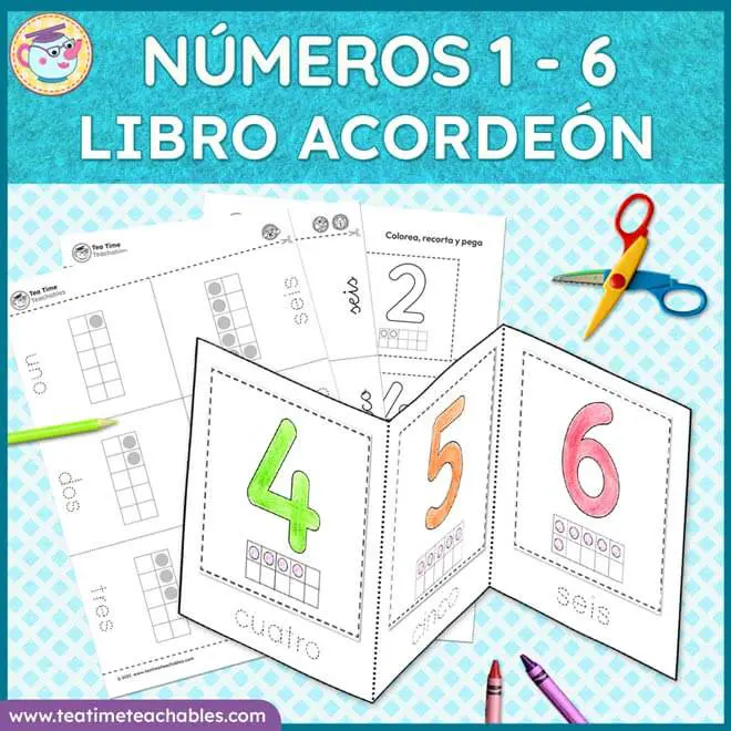 Números 1 al 6 – Libro Acordéon