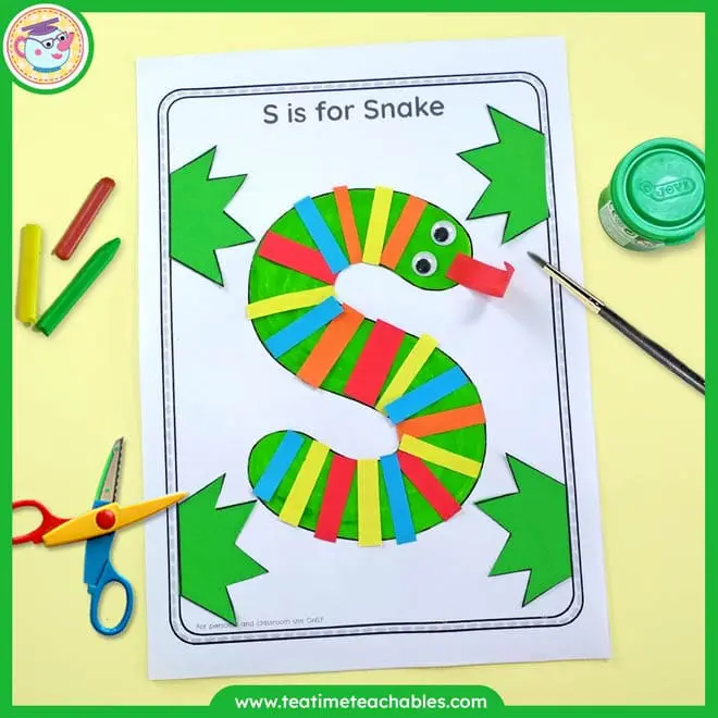 Letter Craft – S is for Snake Alphabet Printable