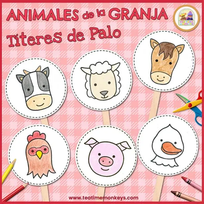 Animales de Granja – Títeres de Palo
