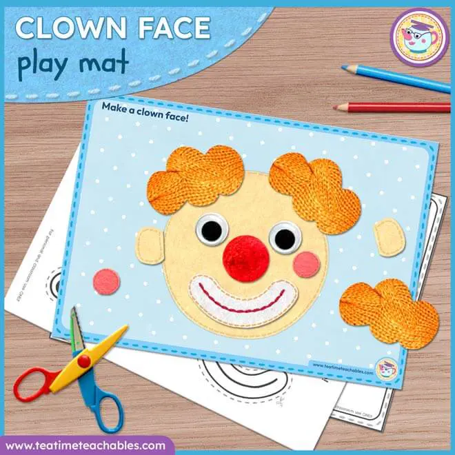 Make a Clown Face – Play Mat