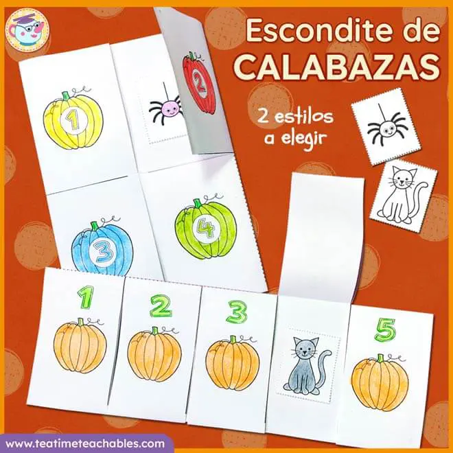 Calabazas Escondite – Sencillo Juego Imprimible