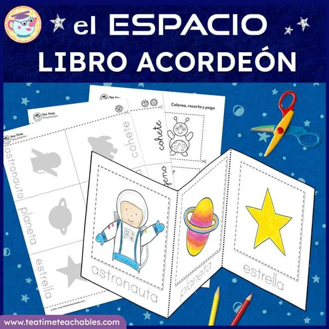 Libro Acordeón del Espacio – Imprimible para niños