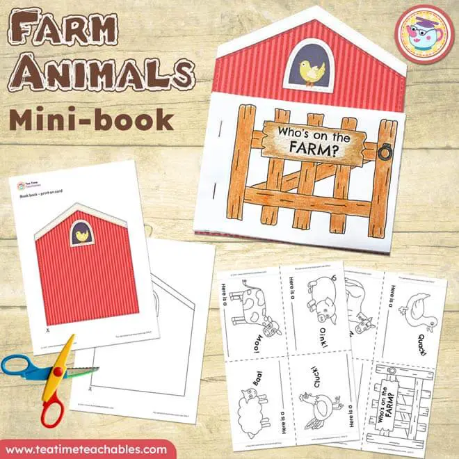 Farm Animals and Sounds Mini Book