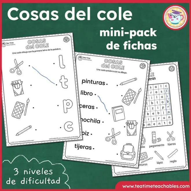 Cosas del Cole Fichas Mini-Pack