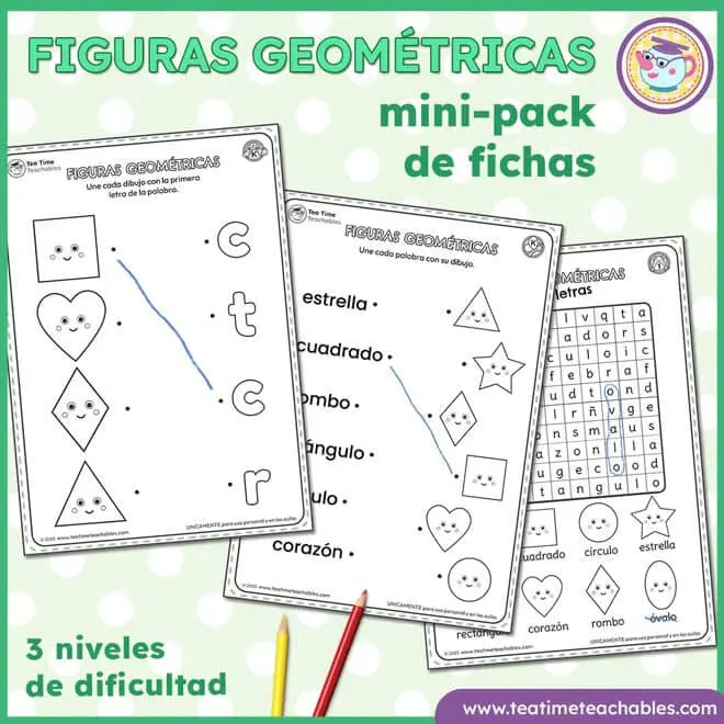 Figuras Geométricas Mini-Pack de Fichas