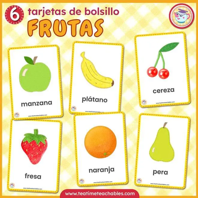 FRUTAS – Tarjetas Didácticas