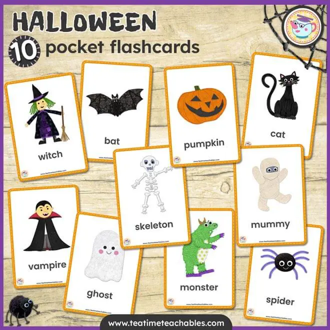 HALLOWEEN picture-word flashcards