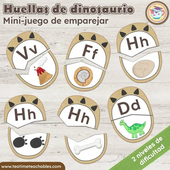 Encuentra la Pareja – Huellas de Dinosaurio