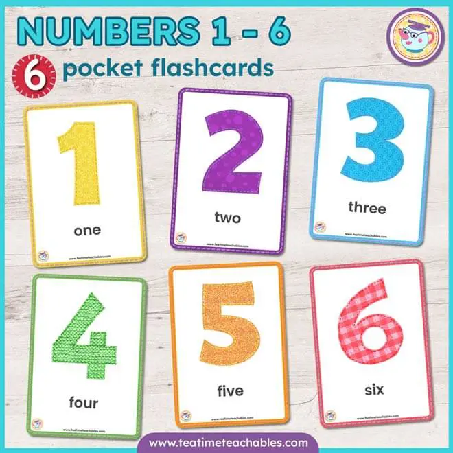 Number Flashcards: NUMBERS 1 – 6