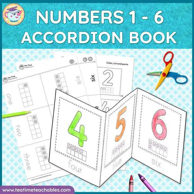 Numbers 1 to 6 Accordion Book