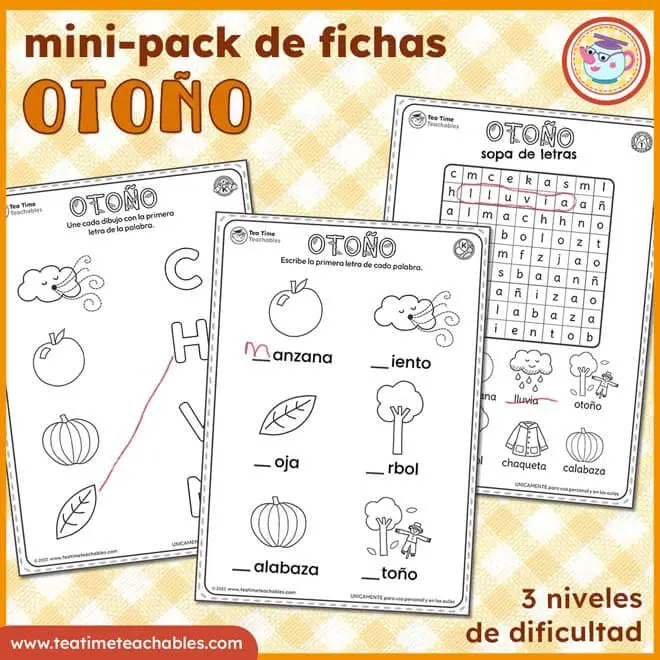 Fichas de Otoño – Mini Pack