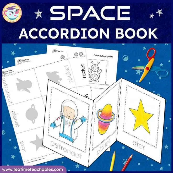 Space Accordion Book – Cut & Paste Printable