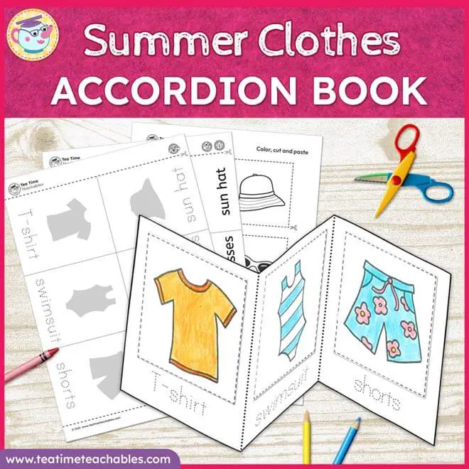 Summer Clothes Accordion Book