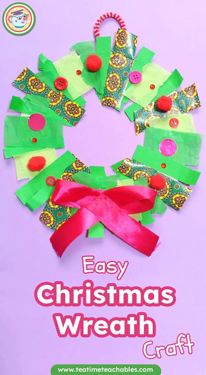 Christmas wreath craft for preschoolers