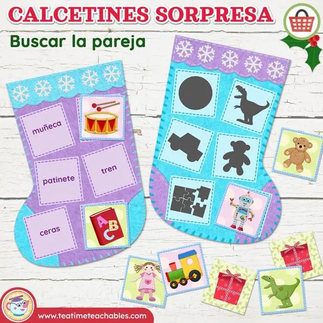 ¡Calcetines Sorpresa! Juego Navideño de Buscar la Pareja