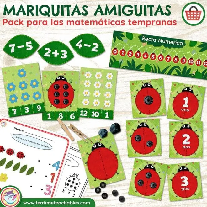 ¡MARIQUITAS AMIGUITAS! Juegos y actividades para las matemáticas tempranas