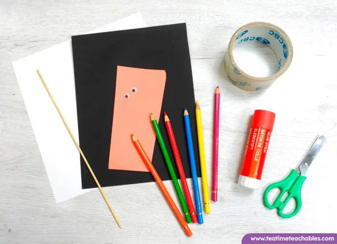 Penguin Stick Puppet - Winter Craft for Kids supplies