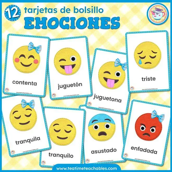 Tarjetas de Emociones con Emojis